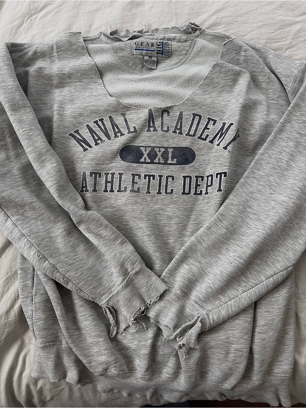 Gear For Sports Light Gray Crewneck with Blue Label